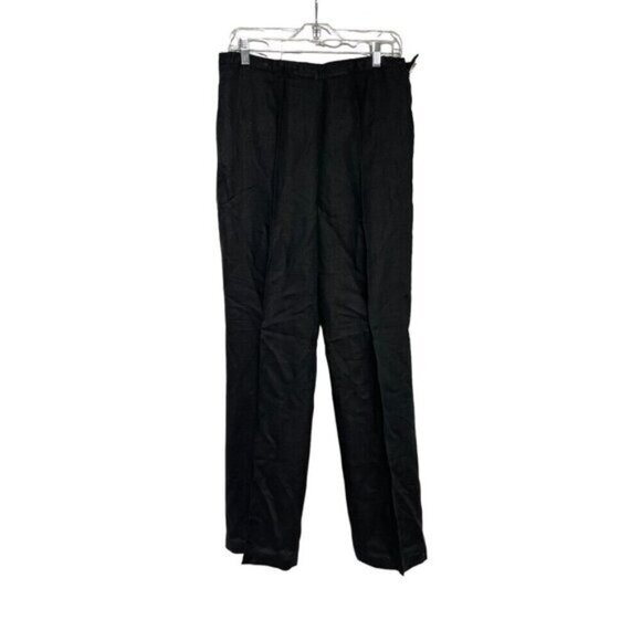 Spanner Women's Regular Fit Pull On Vintage Linen Pants Black Size 6 - Picture 1 of 5